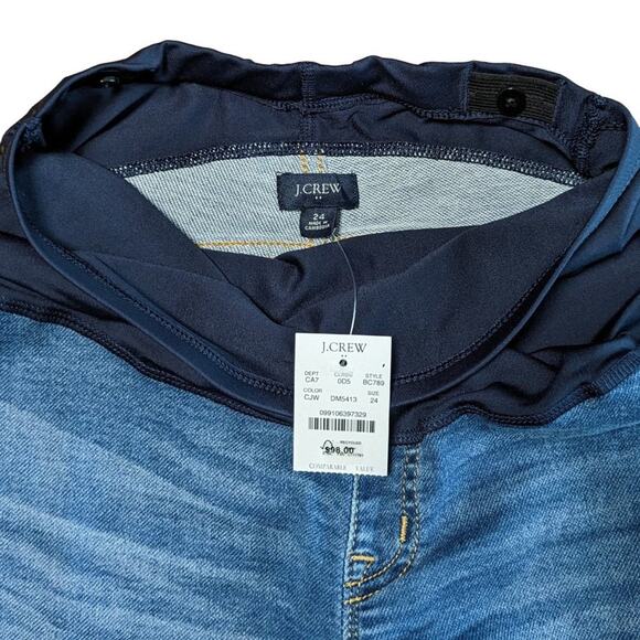 J. Crew Maternity Jeans 24 / 00 Signature Stretch Over Belly Preppy Medium Wash - Picture 5 of 6